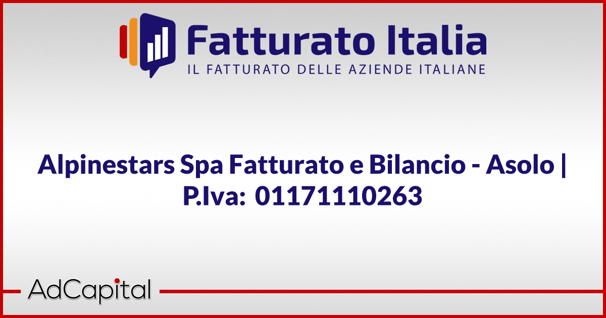 Alpinestars Spa Fatturato e Bilancio Asolo P.Iva 01171110263